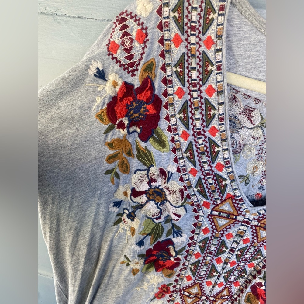 Johnny Was BEATRIZ KNIT TUNIC DRESS - Gray - XL - Picture 4 of 6